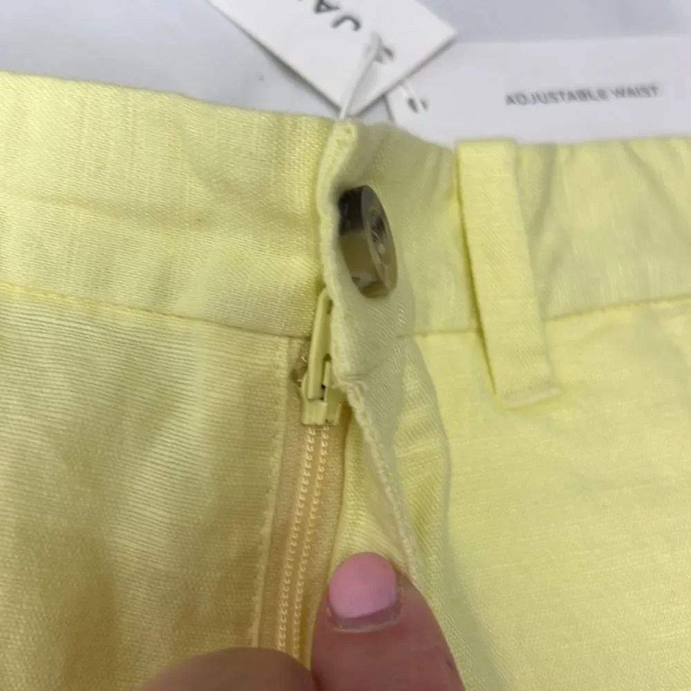 Janie and Jack 100048999 Boy Sunny Yellow Linen-Cotton Shorts NWT